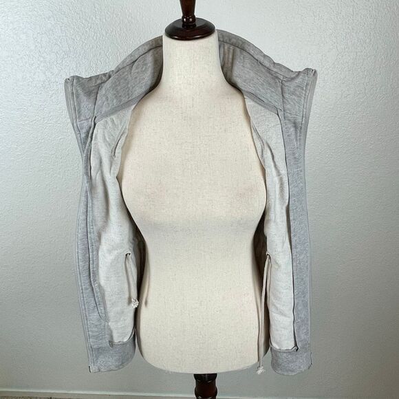 TOUGH Jeansmith Y2K Nylon Overlay Jacket Womens XS Full Zip Hidden Hood Rare - Picture 8 of 16